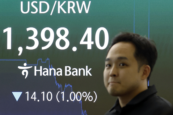 1398원대 보이는 달러·원 환율