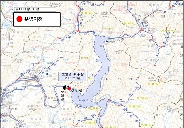금강유역환경청, 보령호 취수탑 조류경보 '관심' 단계