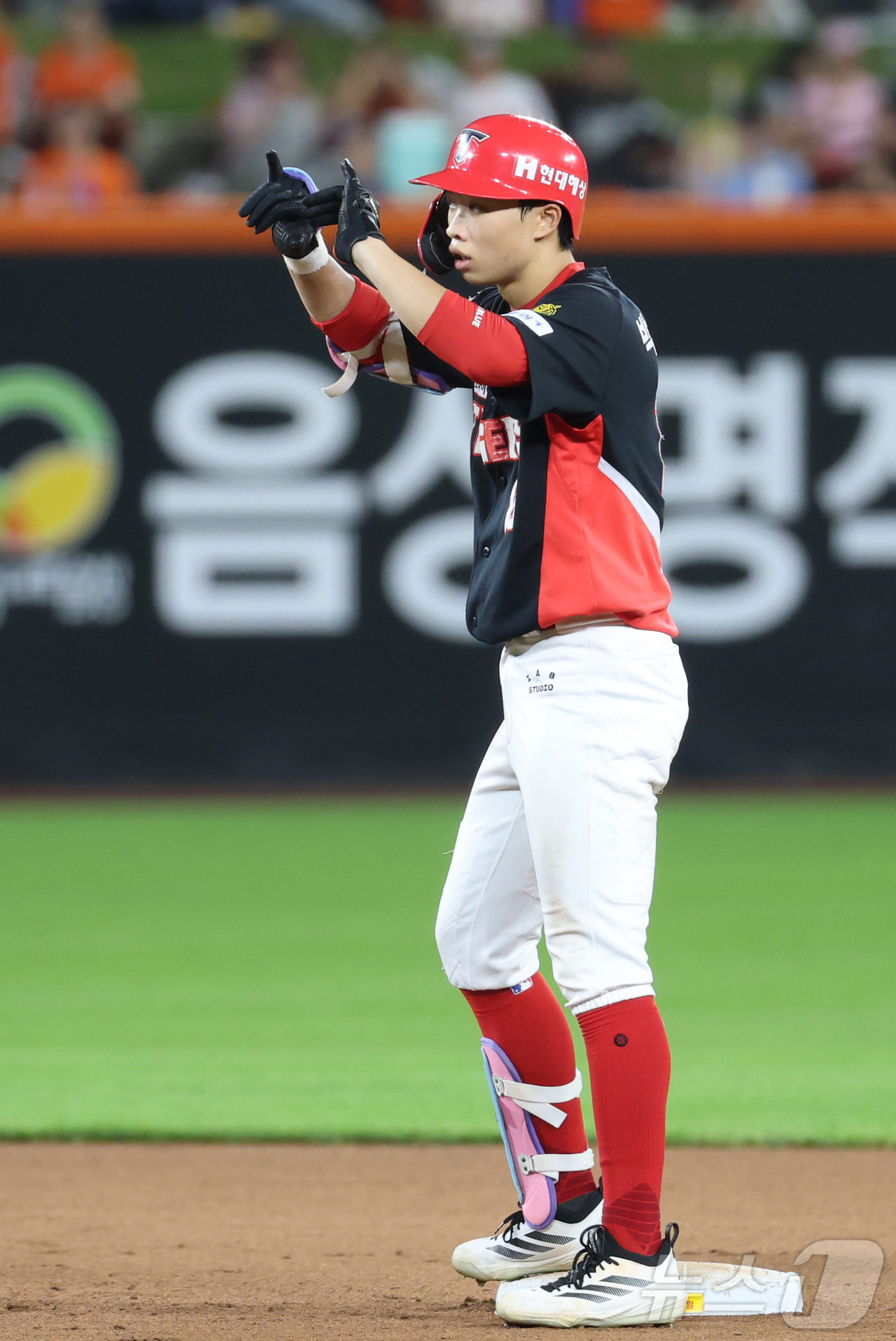 (대전=뉴스1) 김기남 기자 = 19일 대전 한화생명볼파크에서 열린 2026 신한 SOL KBO리그 기아 타이거즈와 한화 이글스의 경기에서 기아 박재현이 7회초 사 2루타를 치며 …