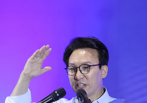 합동연설회 정견 발표하는 김민석