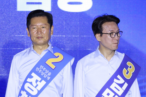다른 곳 바라보는 정청래·김민석