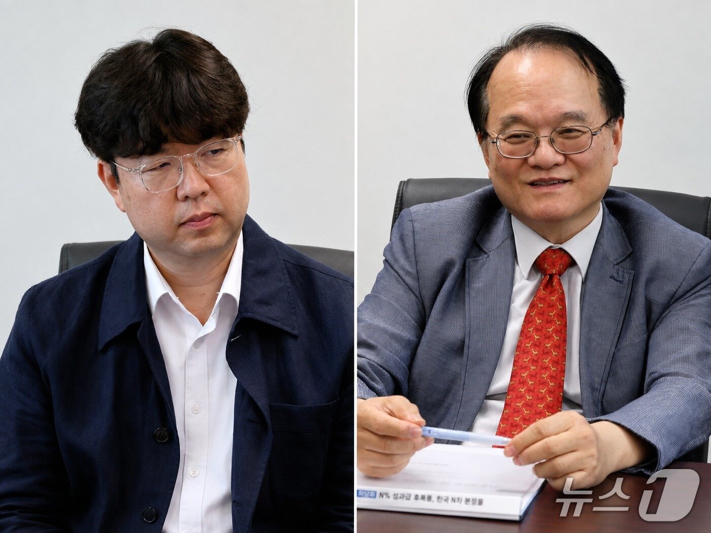 본문 이미지 - 이준희 광운대 법학부 교수(왼쪽)와 권재열 경희대 법학전문대학원 교수가 지난 30일 뉴스1이 개최한 'N% 성과급 후폭풍, 한국 N차 분열 중' 전문가 좌담회에서 참석해 발언하고 있다. 2026.7.30 ⓒ 뉴스1 김진환 기자