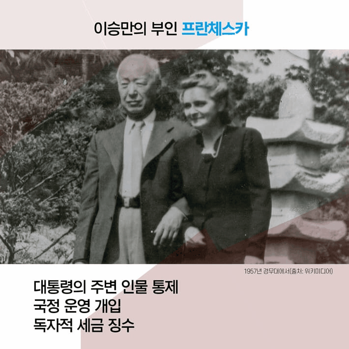 본문 이미지 - '제도 밖의 권력, 영부인 리스크'는 프란체스카·육영수·이순자·김건희를 중심으로 영부인의 국정 개입과 비선 영향력 문제를 짚는다.