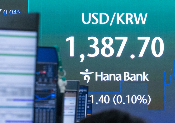 1380원대로 내려간 달러·원 환율