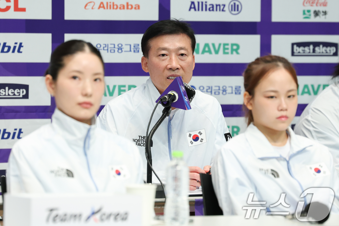 (진천=뉴스1) 안은나 기자 = 김택수 선수촌장이 20일 충북 진천선수촌에서 열린 2026 아이치·나고야하계아시아경기대회 D-30 미디어데이 대한민국선수단 기자회견에 참석해 인사말 …