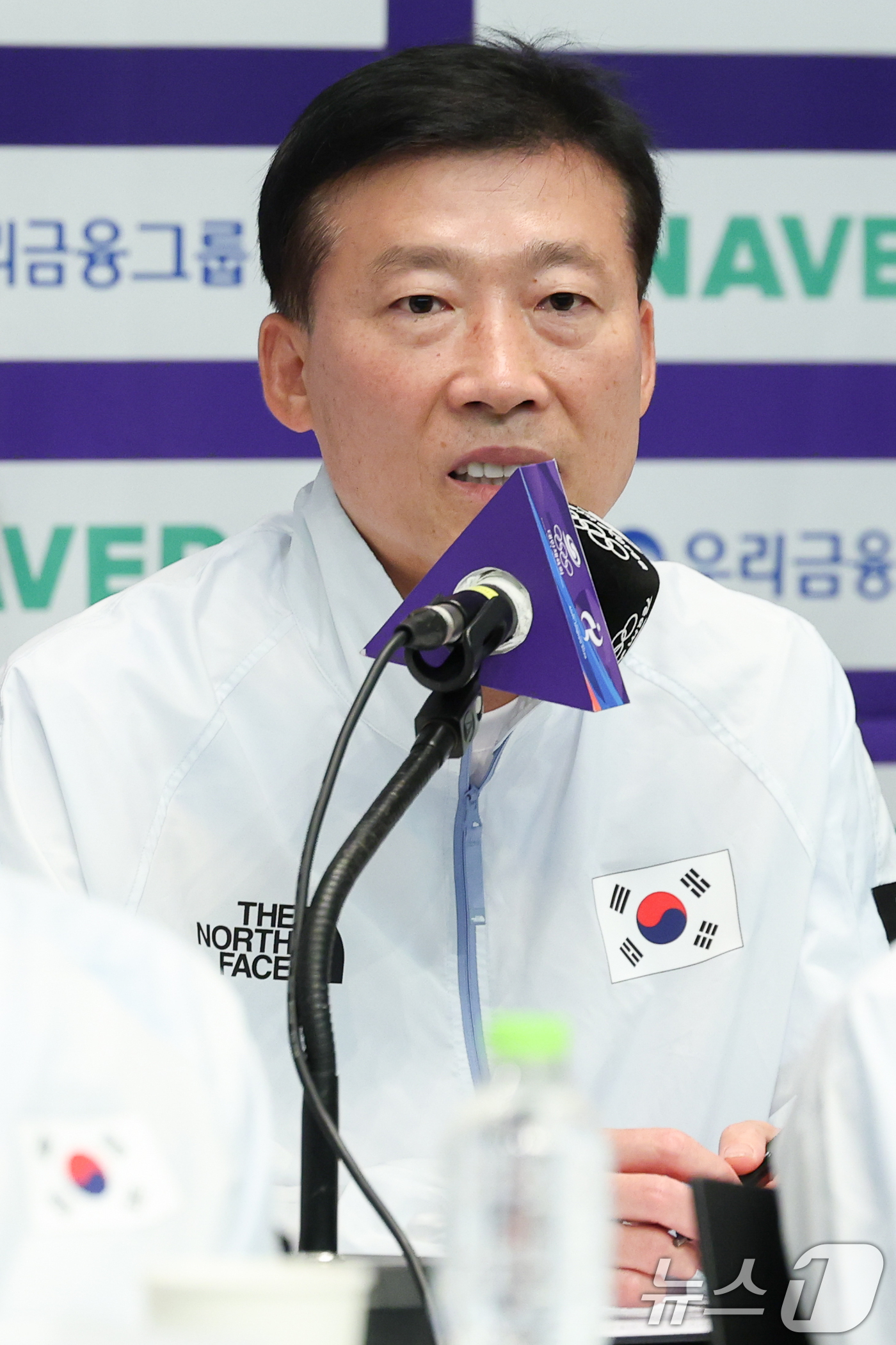 (진천=뉴스1) 안은나 기자 = 김택수 선수촌장이 20일 충북 진천선수촌에서 열린 2026 아이치·나고야하계아시아경기대회 D-30 미디어데이 대한민국선수단 기자회견에 참석해 인사말 …