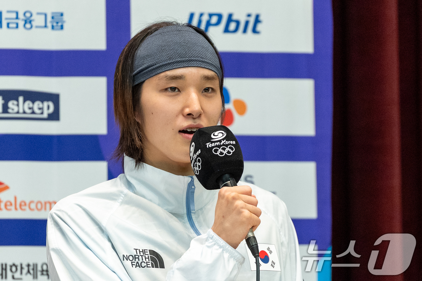 (진천=뉴스1) 안은나 기자 = 수영 국가대표 김우민이 20일 충북 진천선수촌에서 열린 2026 아이치·나고야하계아시아경기대회 D-30 미디어데이 대한민국선수단 기자회견에 참석해 …