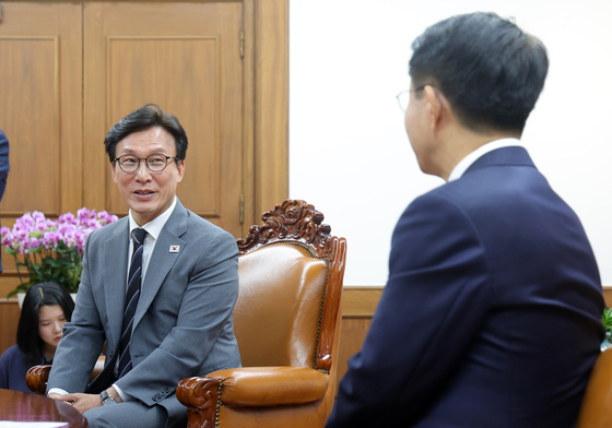 조정식 국회의장 예방하는 김민석 민주당 대표