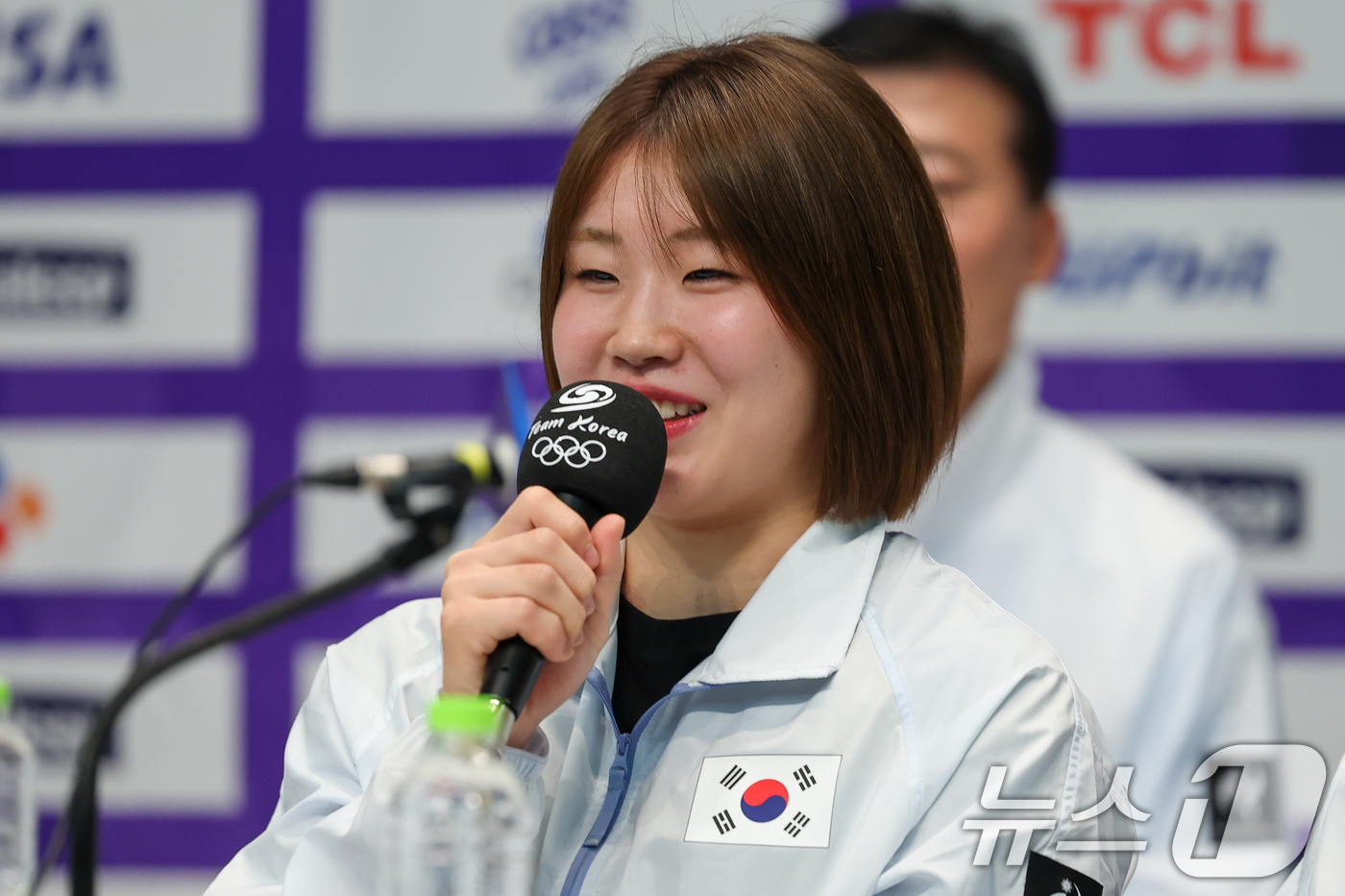 (진천=뉴스1) 안은나 기자 = 유도 국가대표 허미미가 20일 충북 진천선수촌에서 열린 2026 아이치·나고야하계아시아경기대회 D-30 미디어데이 대한민국선수단 기자회견에 참석해 …