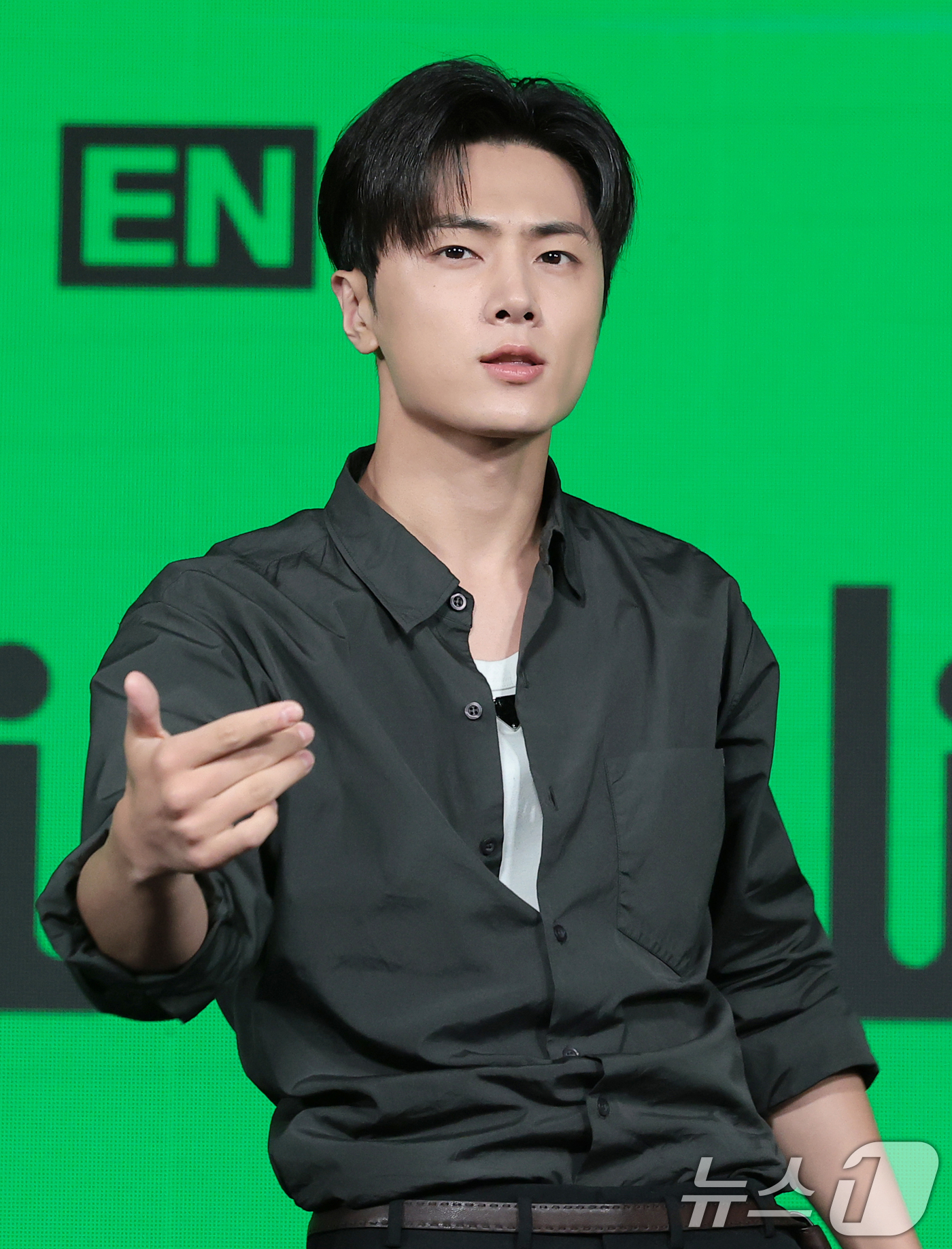 (서울=뉴스1) 권현진 기자 = 그룹 엔하이픈(ENHYPEN)의 제이가 20일 오후 서울 용산구 몬드리안 서울 이태원에서 열린 미니 8집 ‘더 신 : 블리스(THE SIN : BL …