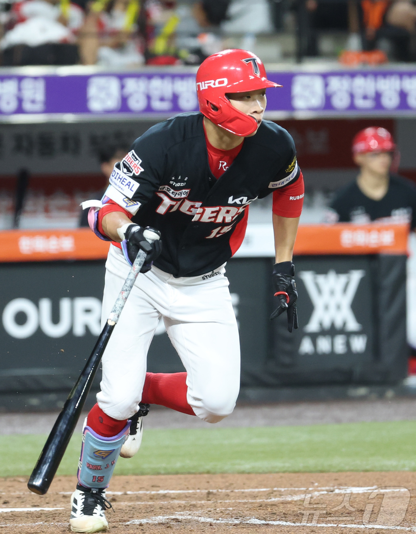 (대전=뉴스1) 김기남 기자 = 20일 대전 한화생명볼파크에서 열린 2026 신한 SOL KBO리그 기아 타이거즈와 한화 이글스의 경기에서기아 박재현이 류현진 선발 투수에게 4회 …