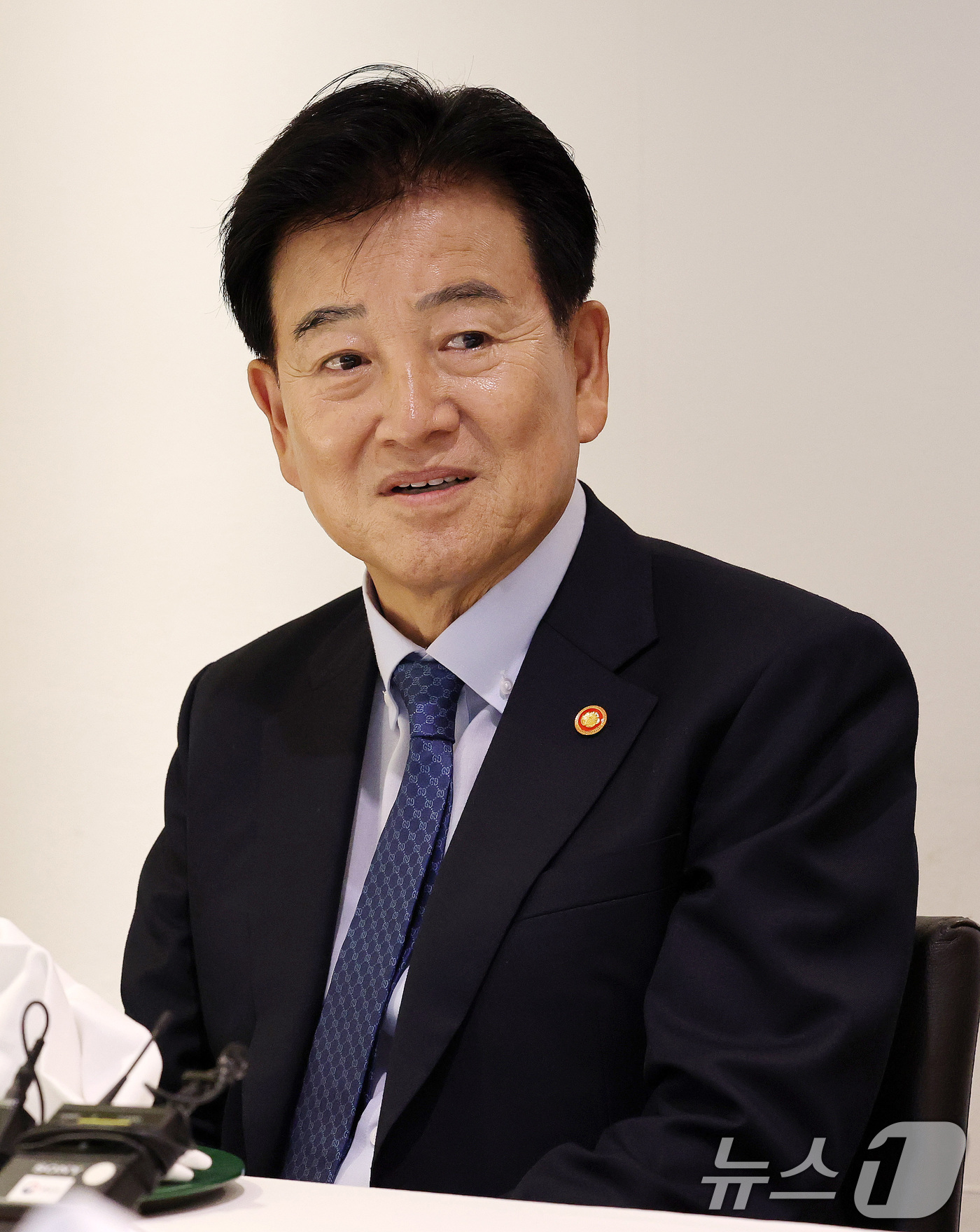 (서울=뉴스1) 박세연 기자 = 정동영 통일부 장관이 21일 오후 서울 중구 달개비에서 열린 6대 종단 수장단 간담회에서 인사말을 하고 있다. 2026.8.21/뉴스1
