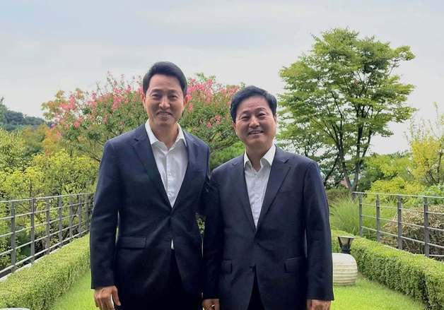 與 김영배, 吳시장과 회동…"용산공원 1㎝도 양보 안 된다며 자기 정치"