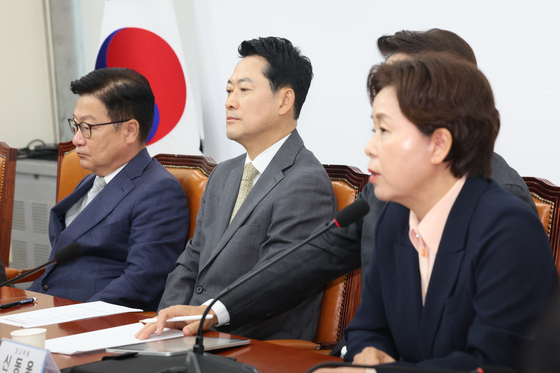 양향자 최고위원 발언 경청하는 장동혁·정점식