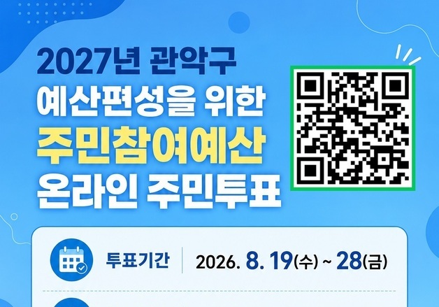 관악구, 주민참여예산 사업 온라인 투표 첫 도입