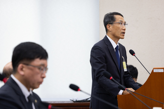 결산 제안설명하는 유재성 경찰청장 직무대행