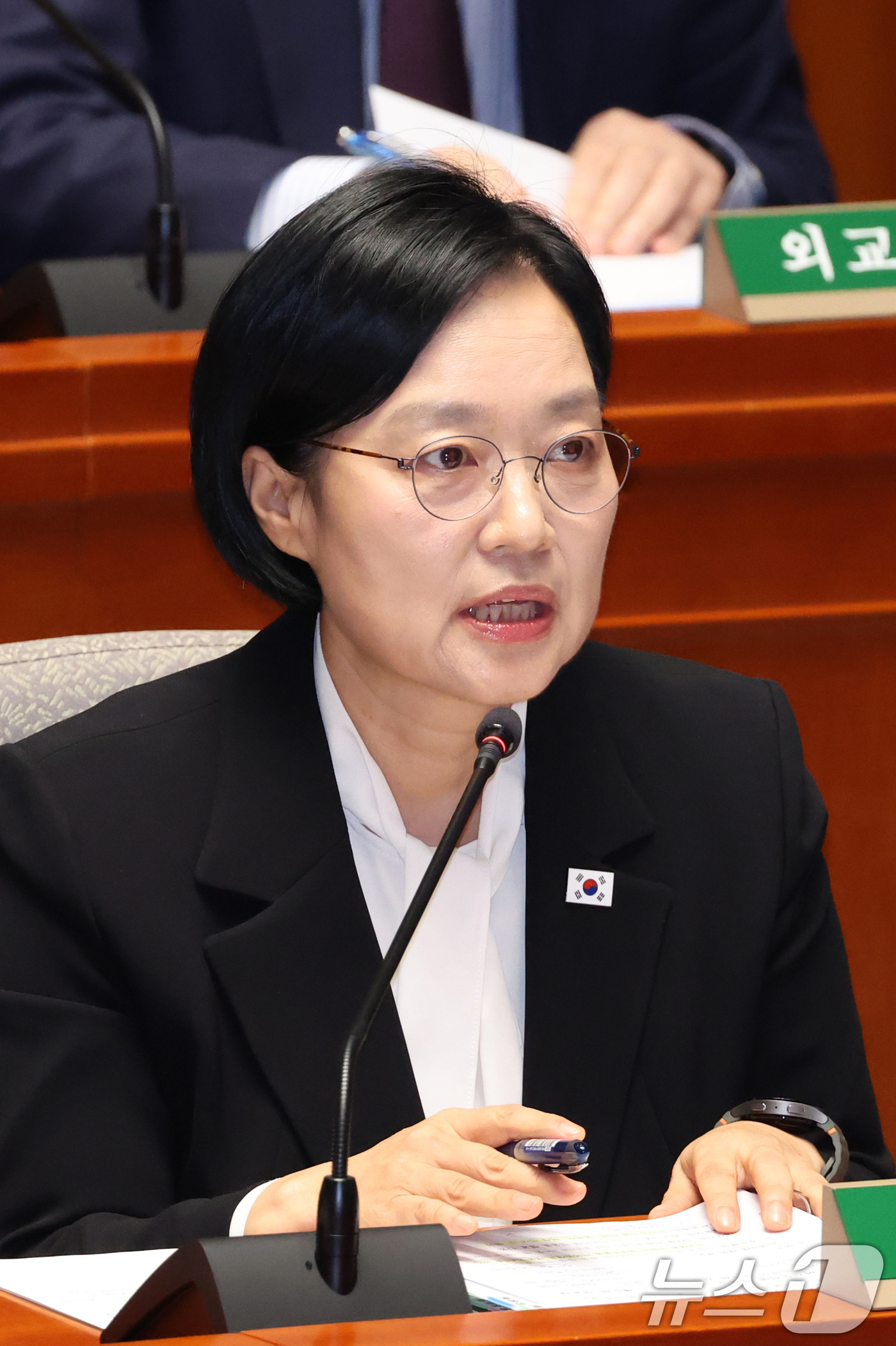 (서울=뉴스1) 신웅수 기자 = 한성숙 국무총리가 24일 서울 여의도 국회에서 열린 예산결산특별위원회 전체회의에서 의원 질의에 답변하고 있다. 2026.8.24/뉴스1