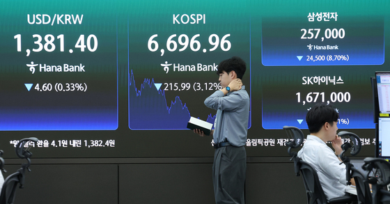 삼전 8% 하락에 코스피 6600선 밀려