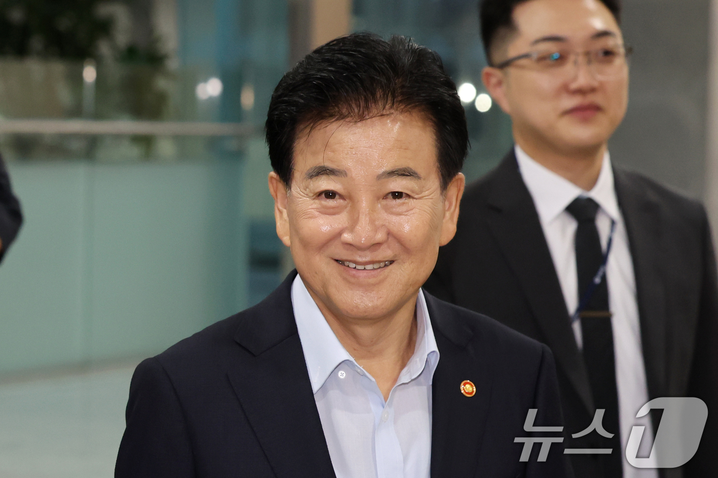 (서울=뉴스1) 황기선 기자 = 정동영 통일부 장관이 25일 오전 서울 여의도 국회 의원회관에서 열린 국회 한반도평화포럼 릴레이 세미나에 참석하고 있다. 2026.8.25/뉴스1