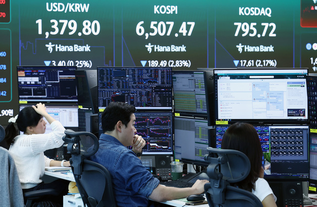 코스피 2%대 하락…6530선 후퇴