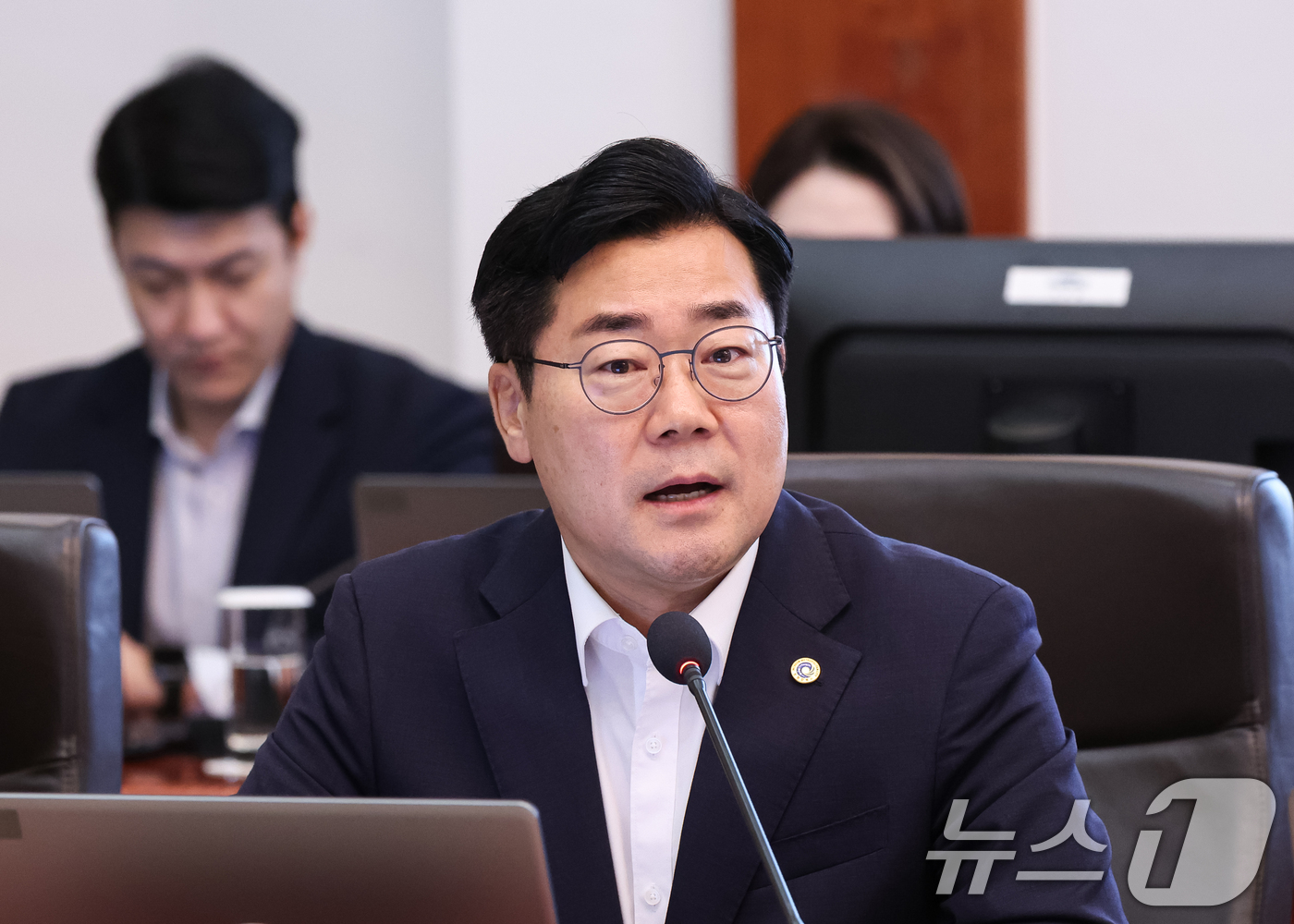 (서울=뉴스1) 허경 기자 = 박찬대 시도지사협의회장이 25일 청와대에서 열린 국무회의에서 발언하고 있다. 2026.8.25/뉴스1