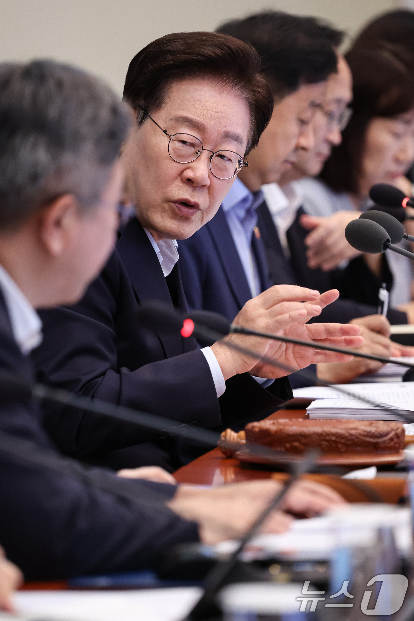 (서울=뉴스1) 허경 기자 = 이재명 대통령이 25일 청와대에서 열린 국무회의에서 발언을 하고 있다. 2026.8.25/뉴스1