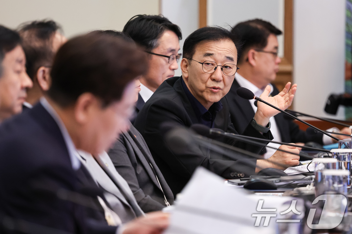 (서울=뉴스1) 허경 기자 = 김윤덕 국토교통부 장관이 25일 청와대에서 열린 국무회의에서 발언을 하고 있다. 2026.8.25/뉴스1
