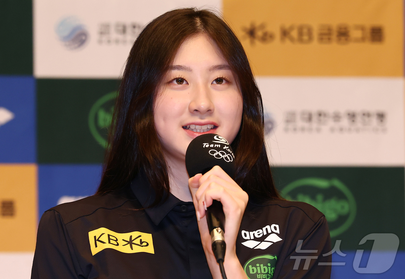 (진천=뉴스1) 김민지 기자 = 수영 국가대표 김승원이 25일 오후 충북 진천선수촌에서 열린 2026 아이치·나고야 하계아시아경기대회 대한수영연맹 미디어데이 기자회견에서 아시안게임 …