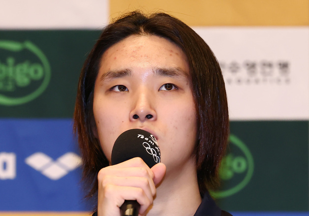 아시안게임 첫 출전 소회 밝히는 김우민