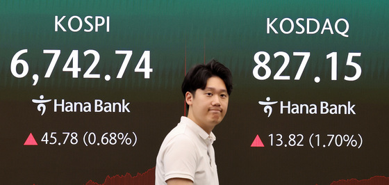 코스피, 반등해 6700선 회복