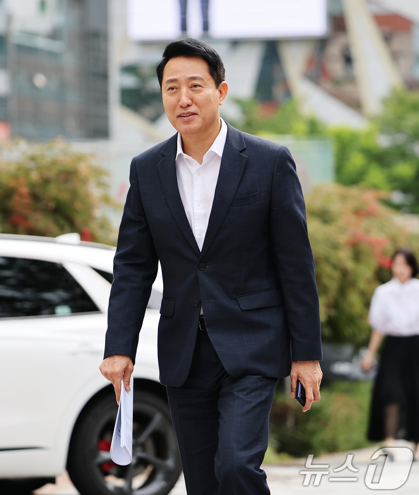 (서울=뉴스1) 오대일 기자 = 오세훈 서울시장이 26일 서울 중구 정동에서 열린 서울 주택 공급 현안 논의를 위한 김윤덕 국토교통부 장관과의 2차 회동에 참석하고 있다. 2026 …