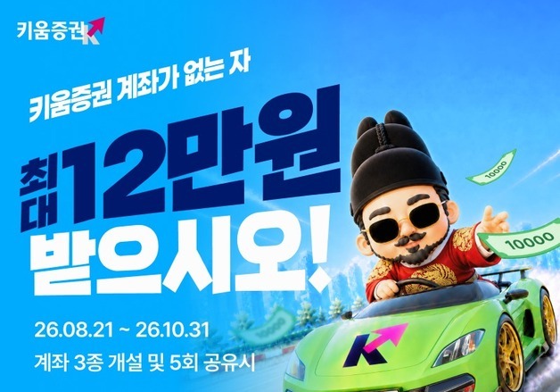 키움증권 "첫 계좌 개설하고 ISA·연금계좌 만들면 12만원 지급"