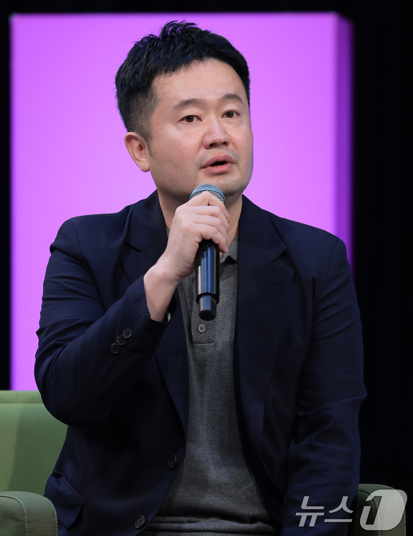 (서울=뉴스1) 권현진 기자 = 최민선 ㈜좋은콘서트 대표 프로듀서가 26일 오후 서울 마포구 YTN홀에서 열린 기자회견에서 인사말을 하고 있다. 2026.8.26/뉴스1