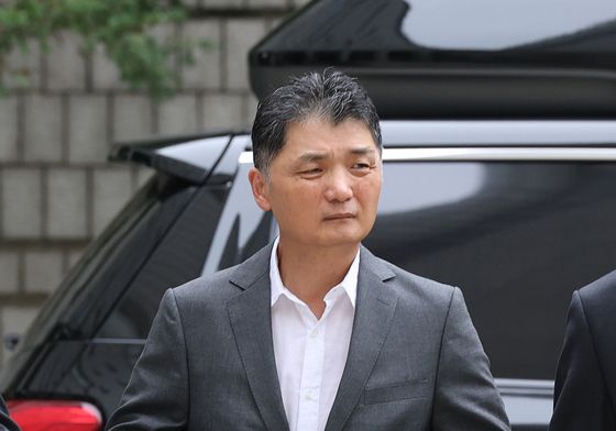 법원 도착한 김범수 미래이니셔티브센터장