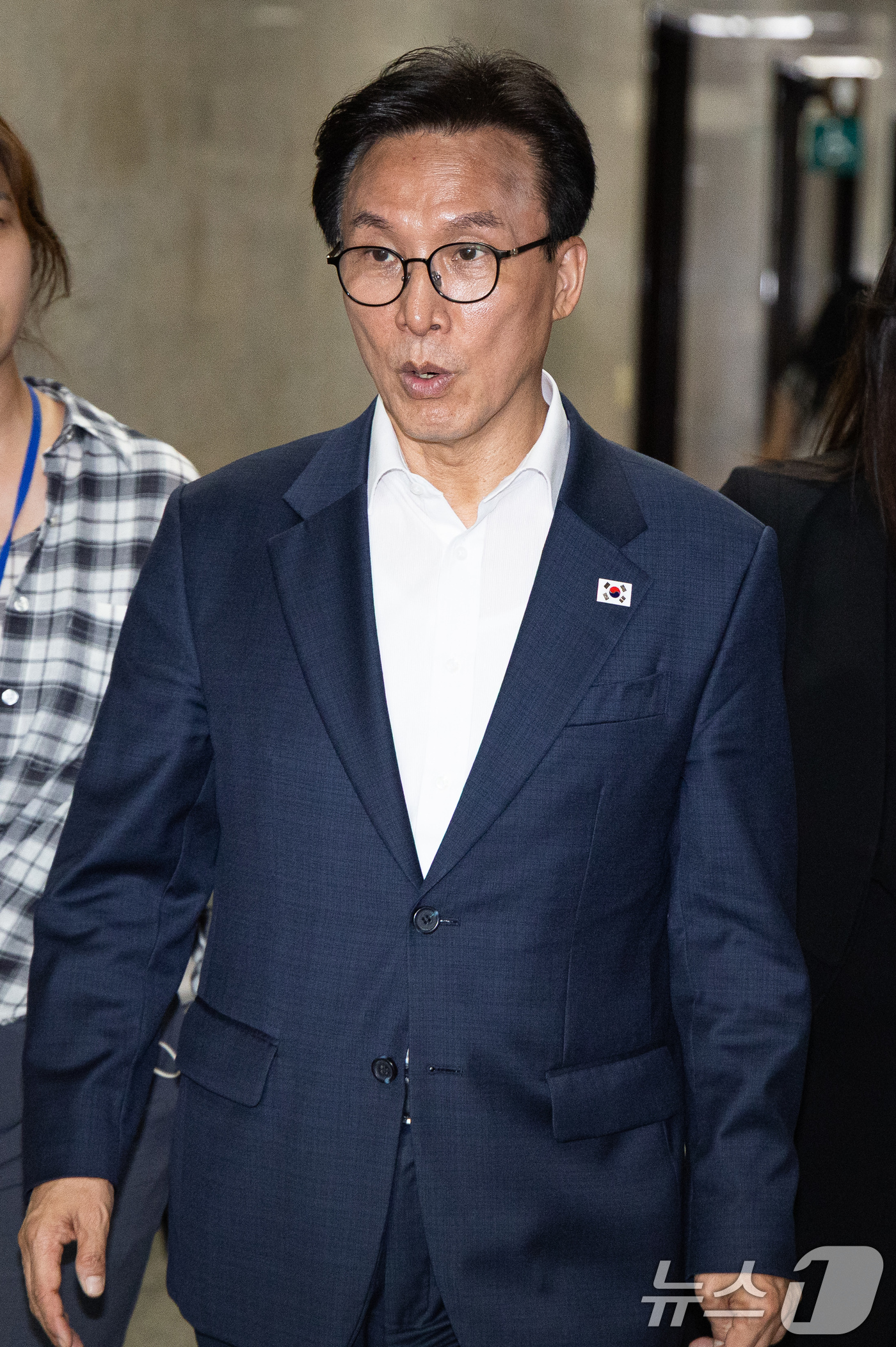 (서울=뉴스1) 유승관 기자 = 김민석 더불어민주당 대표가 26일 서울 여의도 국회에서 열린 비공개 당무위원회에 참석하고 있다. 2026.8.26/뉴스1