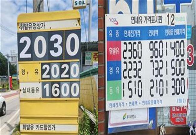 면세유 가격표시 '엉망'…경기도, 주유소 439곳 점검 '무더기 오류'