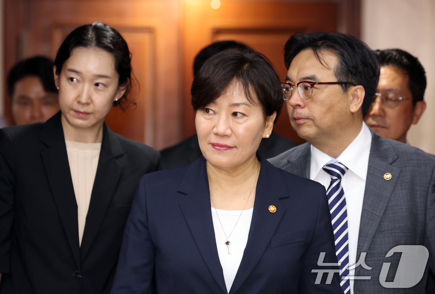 (서울=뉴스1) 김명섭 기자 = 송미령 농립축산식품부 장관이 27일 서울 종로구 세종대로 정부서울청사에서 열린 제273차 대외경제장관회의에 참석하고 있다. 이날 참석자들은 CPTP …