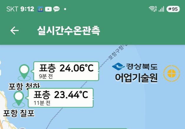 포항 양식장 폐사 물고기 228만마리…고수온 피해액 20억 육박