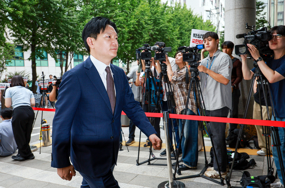 서울경찰청으로 출석하는 박상용 검사