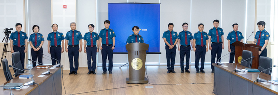 대도민 메시지 발표하는 고평기 제주경찰청장