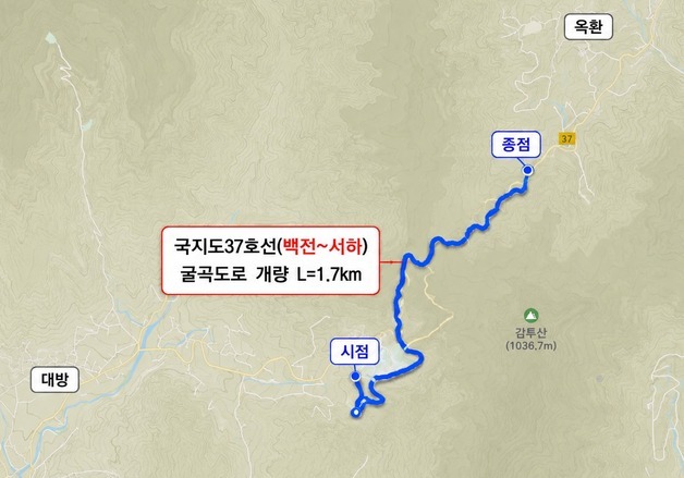 함양 백전 백운리~서하 운곡리 이동 시간 8분대→1분대 감소