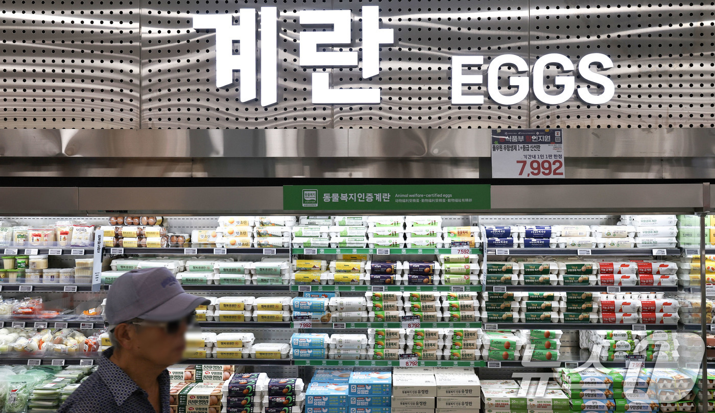 (서울=뉴스1) 이종수 기자 = 계란 생산량 증가로 가격이 안정될 것이란 전망이 나오고 있지만 소비자 가격은 여전히 높은 수준을 보이고 있다. 27일 축산물품질평가원에 따르면 올해 …