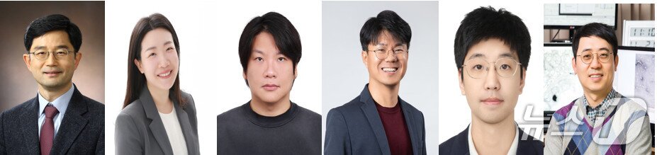 본문 이미지 - KAIST 연구진. 왼쪽부터 오병하·이규리·황성주·김우연·안성수·김호민 교수(KAIST 제공) /뉴스1