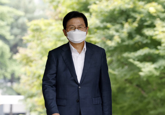 법원 도착한 황교안 대표
