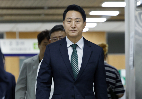 항소심 공판 출석하는 오세훈 시장