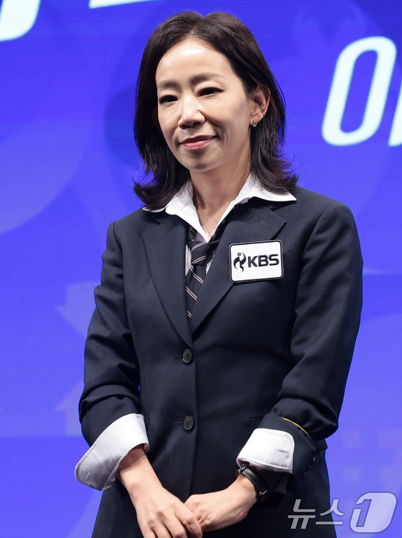 (서울=뉴스1) 권현진 기자 = 김문정 음악감독이 28일 서울 여의도 KBS 아트홀에서 진행된 '2026 아이치-나고야 아시안게임' 제작발표회에 참석해 포즈를 취하고 있다. 202 …