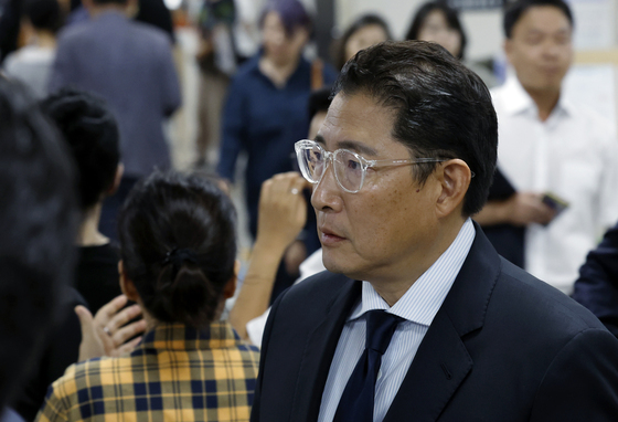 공판 증인 출석하는 조현준 회장