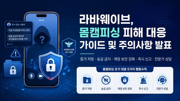 몸캠피싱 피해 즉시 증거 보관·신고해야…"초기 대응이 피해 확산 좌우"