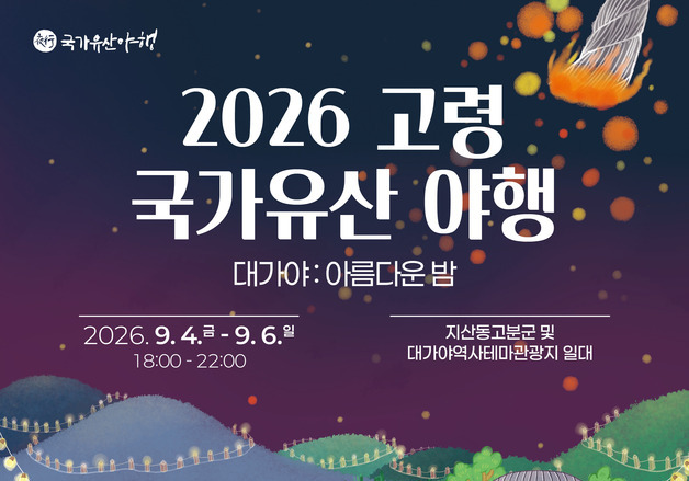 고분군 야경을 즐긴다…고령군 내달 4~6일 '국가유산 야행' 행사