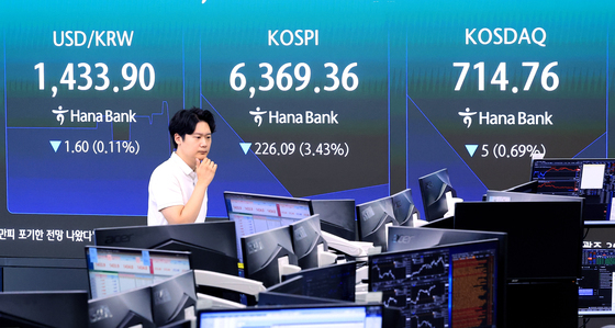 코스피, 3%대 하락 출발